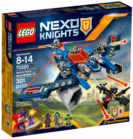 70320 Aaron Fox's Aero-Striker V2 (Retired) LEGO Nexo Knights product image 1, provided for visual reference and product