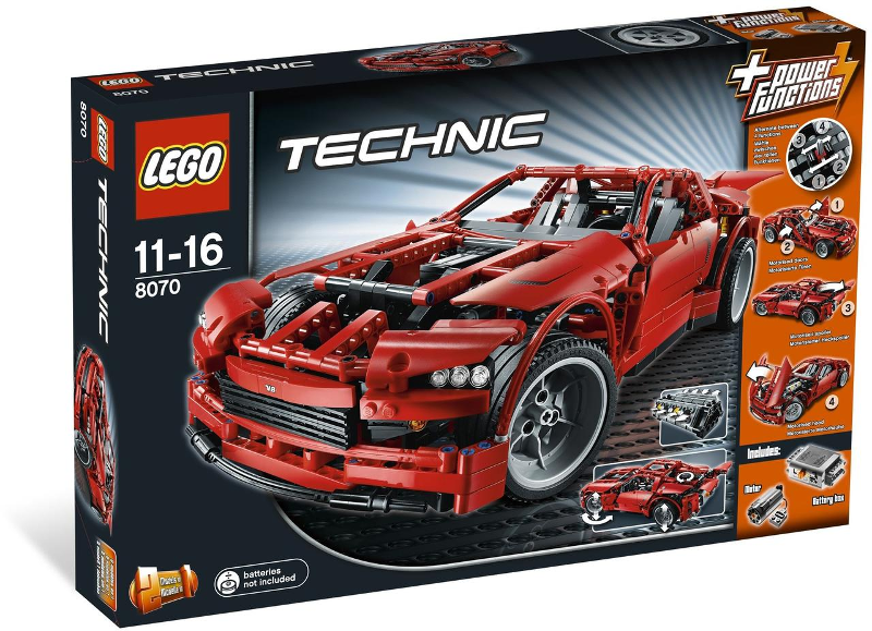 8070 Super Car (Retired) LEGO TECHNIC product image 1, provided for visual reference and product detail review