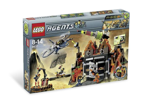 8637 Volcano Base (Retired) LEGO Agents product image 1, provided for visual reference and product detail review