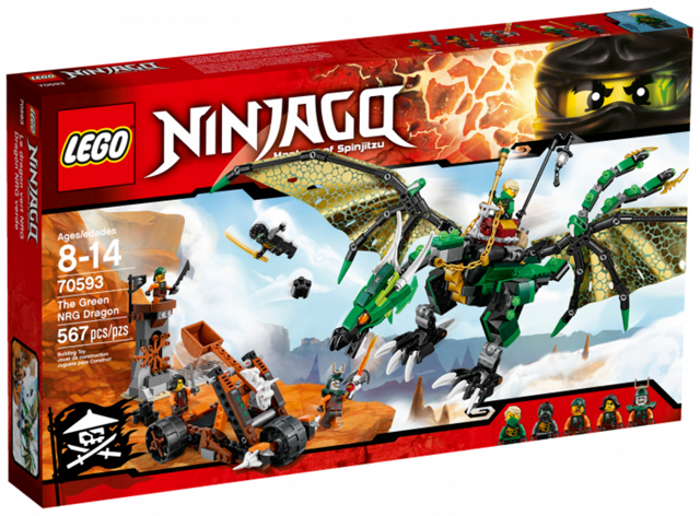 70593 The Green NRG Dragon (Retired) LEGO Ninjago product image 1, provided for visual reference and product detail review