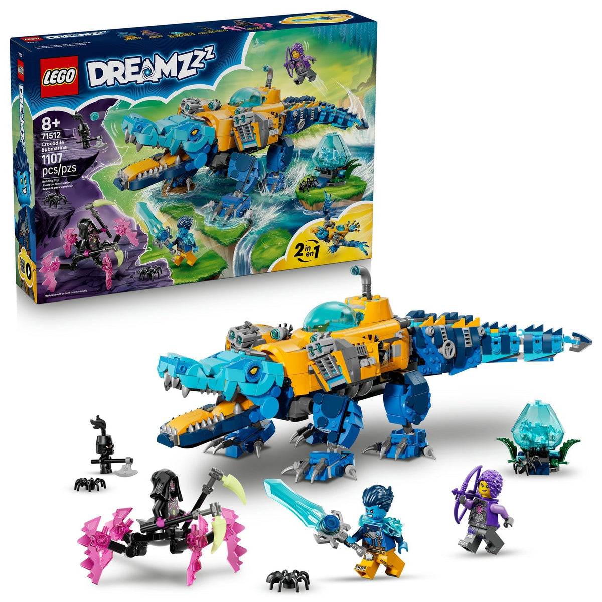 71512 Crocodile Submarine (Retired) LEGO Dreamzzz product image 2, provided for visual reference and product detail review