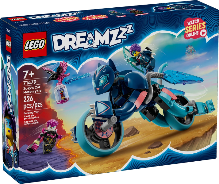 71479 Zoey's Cat Motorcycle (Retired) LEGO Dreamzzz product image 1, provided for visual reference and product detail review