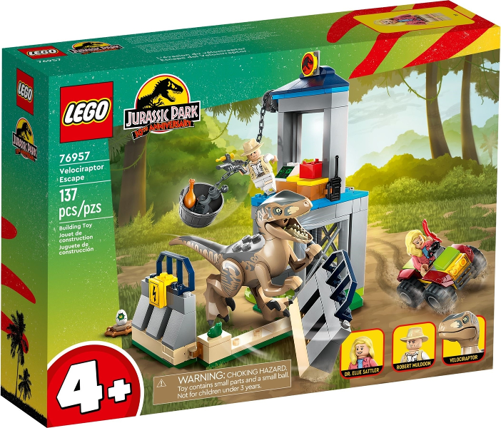 76957 Velociraptor Escape (Retired) LEGO Jurassic World product image 1, provided for visual reference and product detail