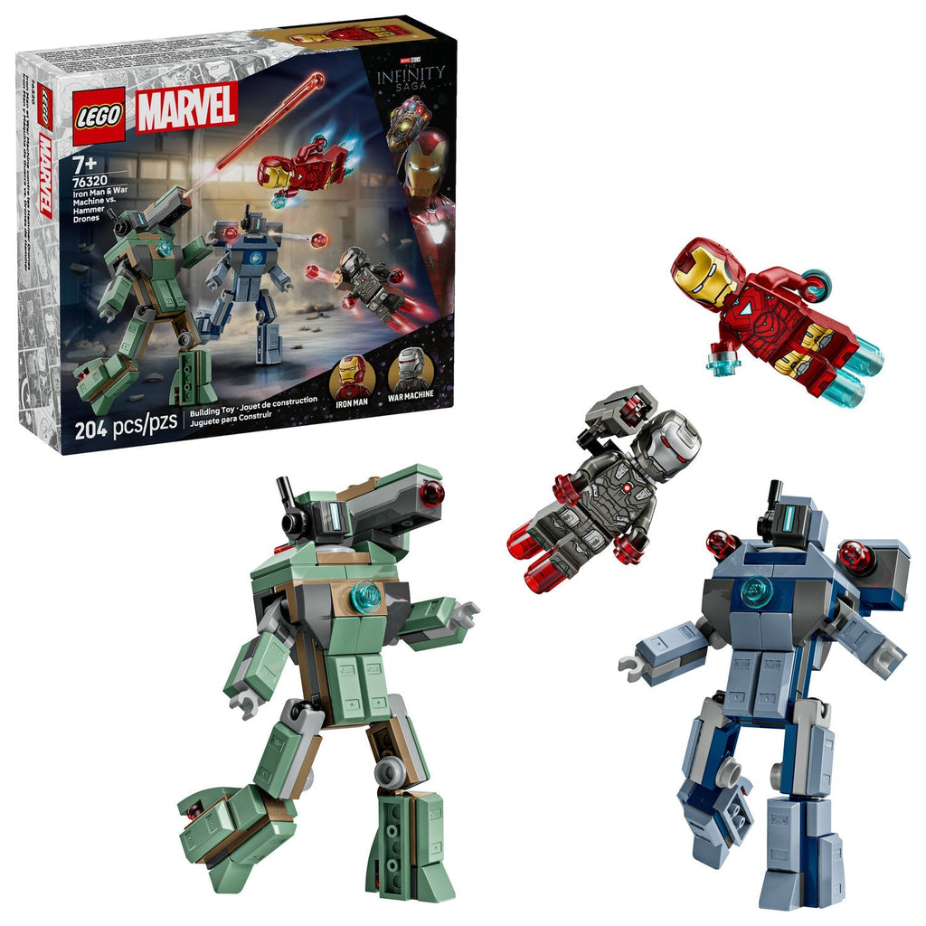 76320 Iron Man & War Machine vs. Hammer Drones (Retired) LEGO Super Heroes product image 2, provided for visual reference