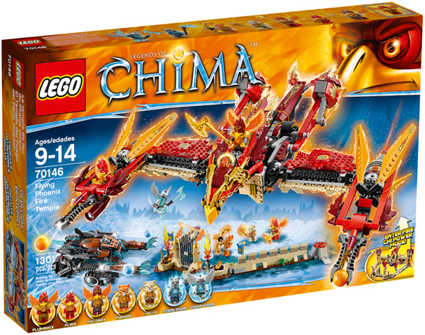 70146 Flying Phoenix Fire Temple (Retired) LEGO Legends of Chima product image 1, provided for visual reference and product