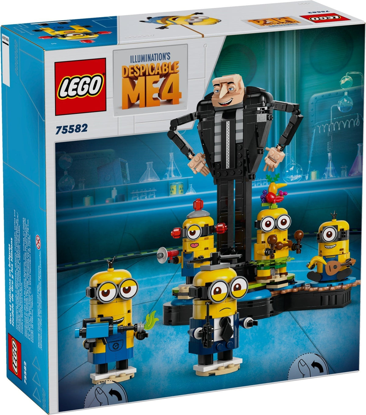 75582 Brick-Built Gru and Minions (Retired) LEGO Despicable Me product image 1, provided for visual reference and product