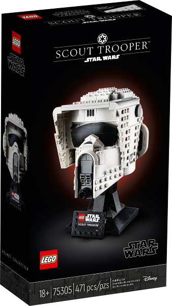 75305 Scout Trooper Helmet (Retired) LEGO Star Wars product image 1, provided for visual reference and product detail review