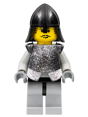 Breastplate - Armor over Light Bluish Gray, Black Neck-Protector, Black Moustache (cas304) product image 1, provided for