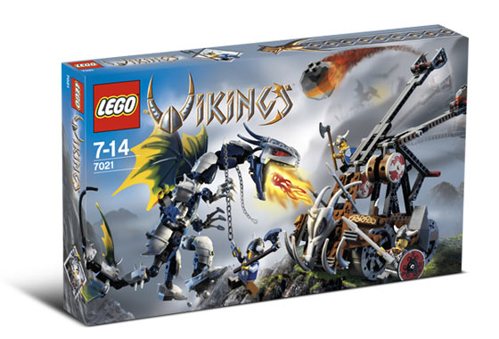 7021 Viking Double Catapult vs. the Armored Ofnir Dragon (Retired) LEGO Vikings product image 1, provided for visual