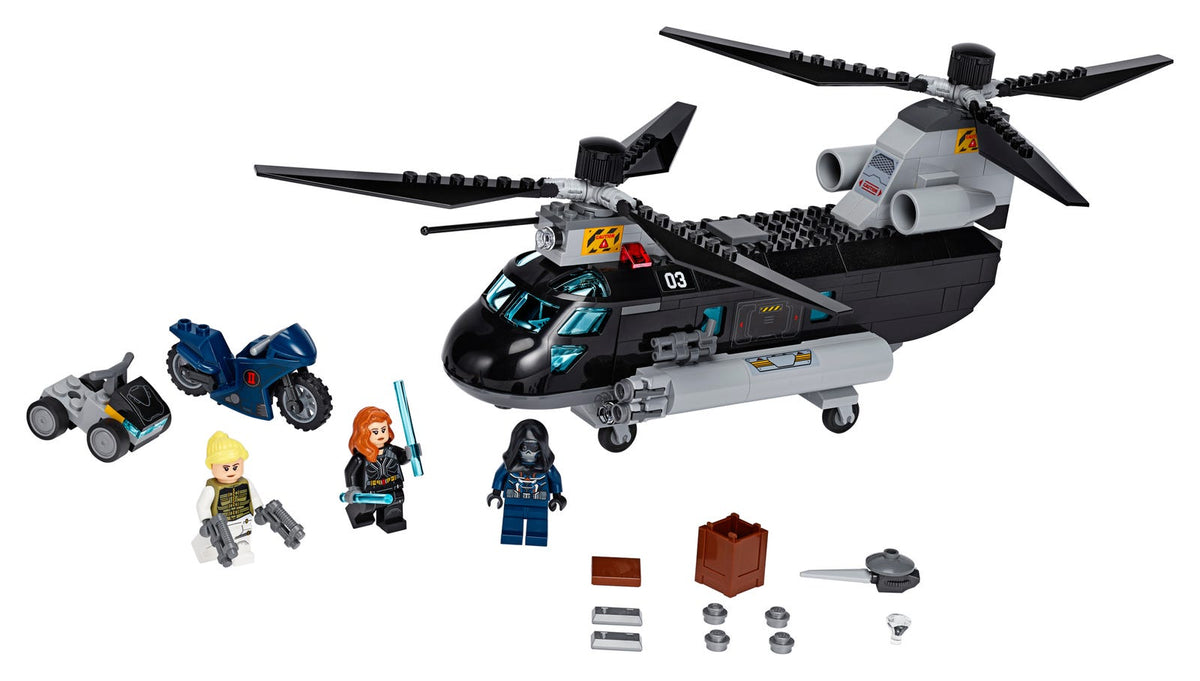 76162 Black Widow's Helicopter Chase (Retired) LEGO Super Heroes product image 2, provided for visual reference and product