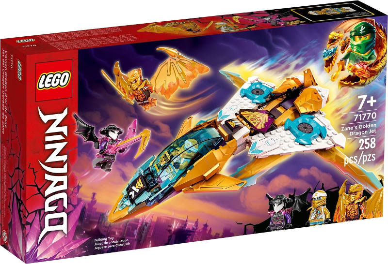 71770 Zane's Golden Dragon Jet (Retired) LEGO Ninjago product image 1, provided for visual reference and product detail
