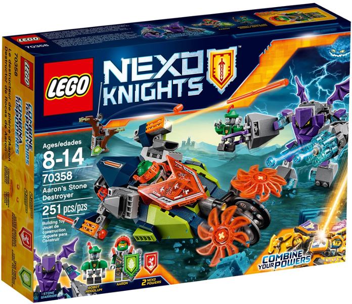 70358 Aaron's Stone Destroyer (Retired) LEGO Nexo Knights product image 1, provided for visual reference and product detail
