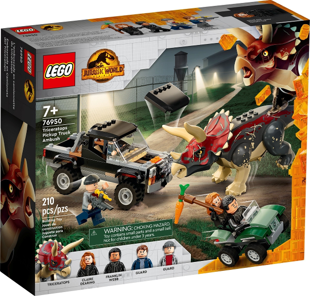 76950 Triceratops Pickup Truck Ambush (Retired) LEGO Jurassic World product image 1, provided for visual reference and
