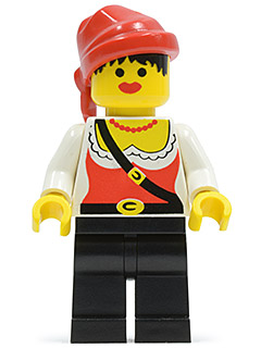 Pirate Female, Black Legs, Red Bandana (pi057) product image 1, provided for visual reference and product detail review