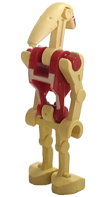 Security Battle Droid - Dark Red Torso with Tan Insignia, Angled Arms (sw0047) product image 1, provided for visual