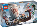 7018 Viking Ship challenges the Midgard Serpent (Retired) LEGO Vikings product image 1, provided for visual reference and