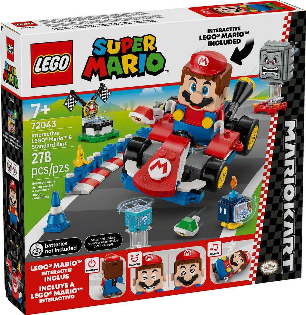72043 Mario Kart - Interactive LEGO Mario & Standard Kart (Retired) LEGO Super Mario product image 1, provided for visual