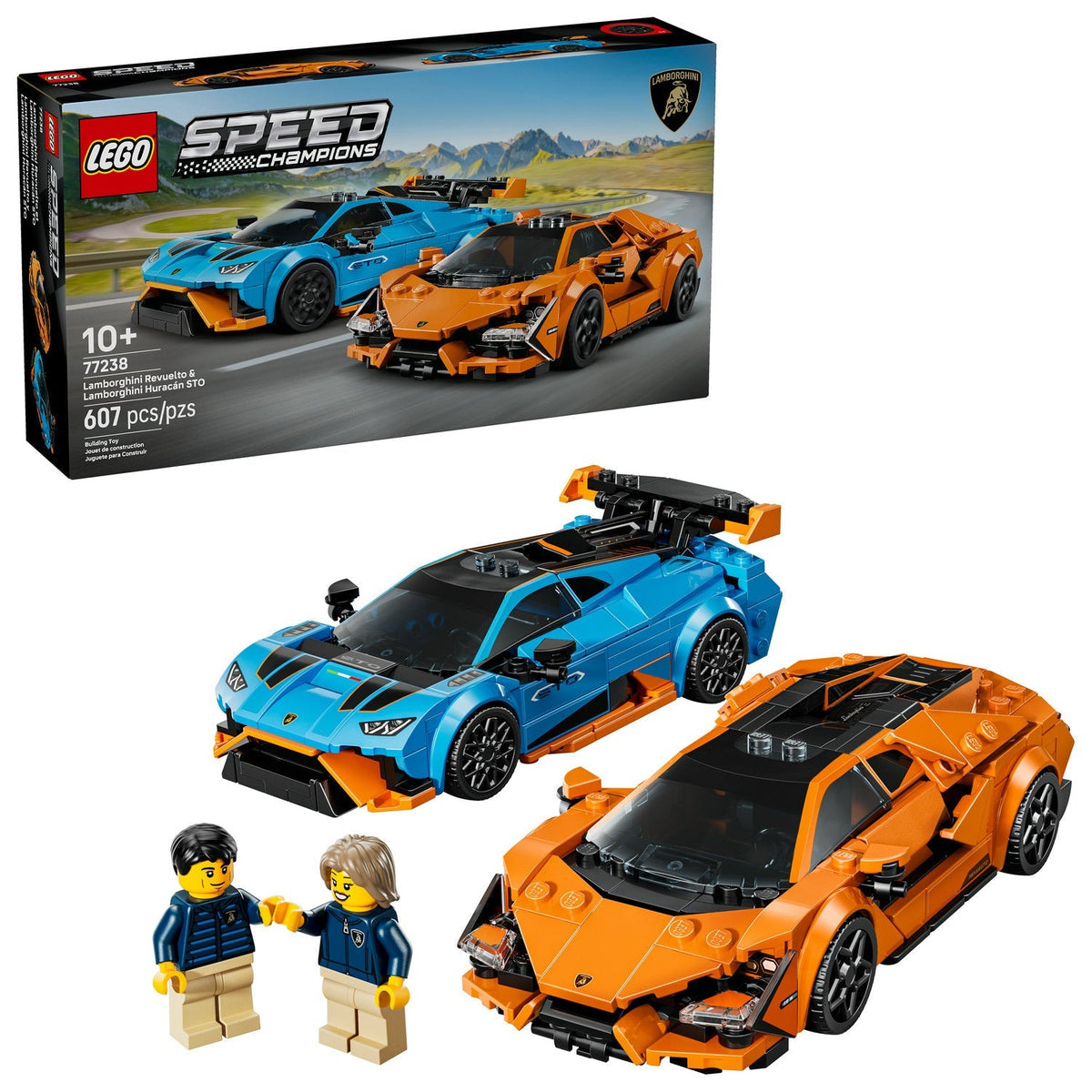 77238 Lamborghini Revuelto & Lamborghini Huracan STO (Retired) LEGO Speed Champions product image 2, provided for visual
