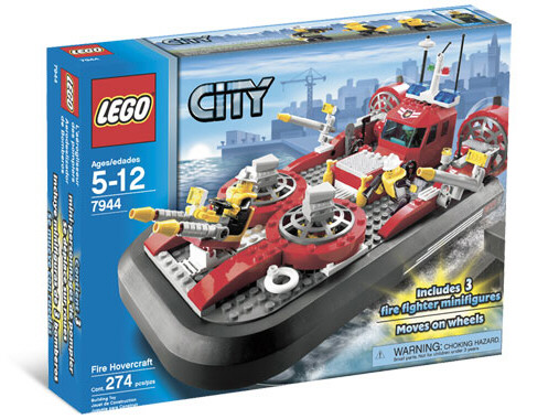 7944 Fire Hovercraft (Retired) LEGO City product image 1, provided for visual reference and product detail review