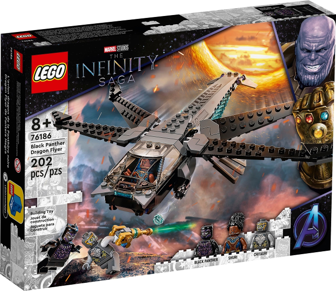 76186 Black Panther Dragon Flyer (Retired) LEGO Super Heroes product image 1, provided for visual reference and product