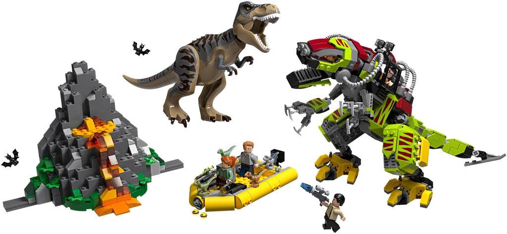 75938 T. rex vs Dino-Mech Battle (Retired) LEGO Jurassic World product image 2, provided for visual reference and product