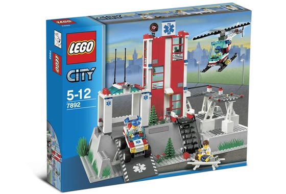 7892 Hospital (Retired) LEGO City product image 1, provided for visual reference and product detail review