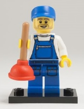 Plumber - Series 9 Collectible Minifigure (col09-16) product image 2, provided for visual reference and product detail review