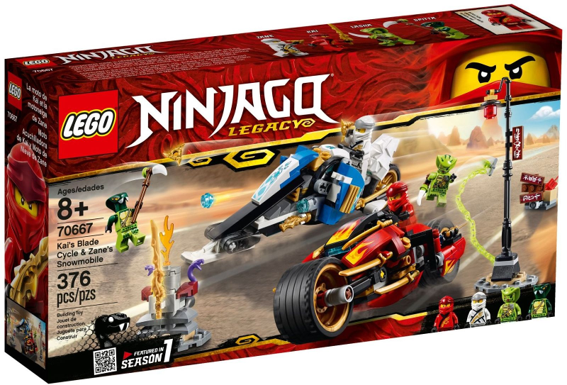 70667 Kai's Blade Cycle & Zane's Snowmobile (Retired) LEGO Ninjago