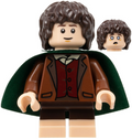 Frodo Baggins - Reddish Brown Jacket, Light Nougat Feet, Dark Green Cape (lor112) product image 1, provided for visual
