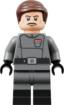 Admiral Wullf Yularen - Dark Bluish Gray Uniform, Dark Brown Hair (sw1316) product image 1, provided for visual reference