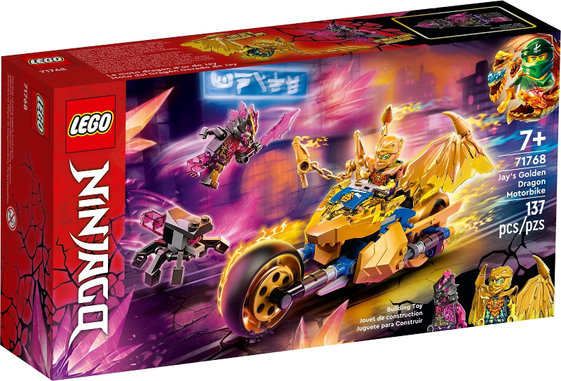 71768 Jay's Golden Dragon Motorbike (Retired) LEGO Ninjago product image 1, provided for visual reference and product detail