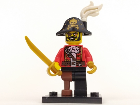 Pirate Captain - Series 8 Collectible Minifigure (col08-15) product image 2, provided for visual reference and product