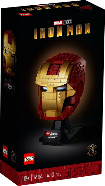 76165 Iron Man Helmet (Retired) LEGO Super Heroes product image 1, provided for visual reference and product detail review