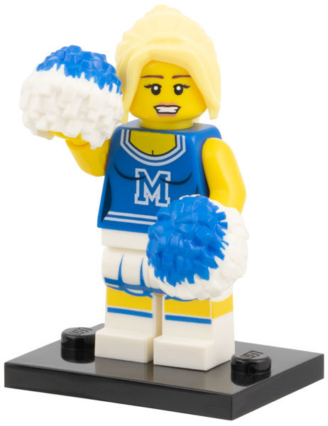 Cheerleader - Series 1 Collectible Minifigure (col01-2) product image 2, provided for visual reference and product detail