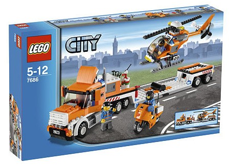 7686 Helicopter Transporter (Retired) LEGO City product image 1, provided for visual reference and product detail review
