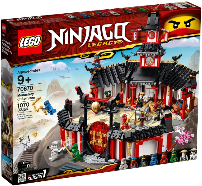70670 Monastery of Spinjitzu (Retired) LEGO Ninjago product image 1, provided for visual reference and product detail review