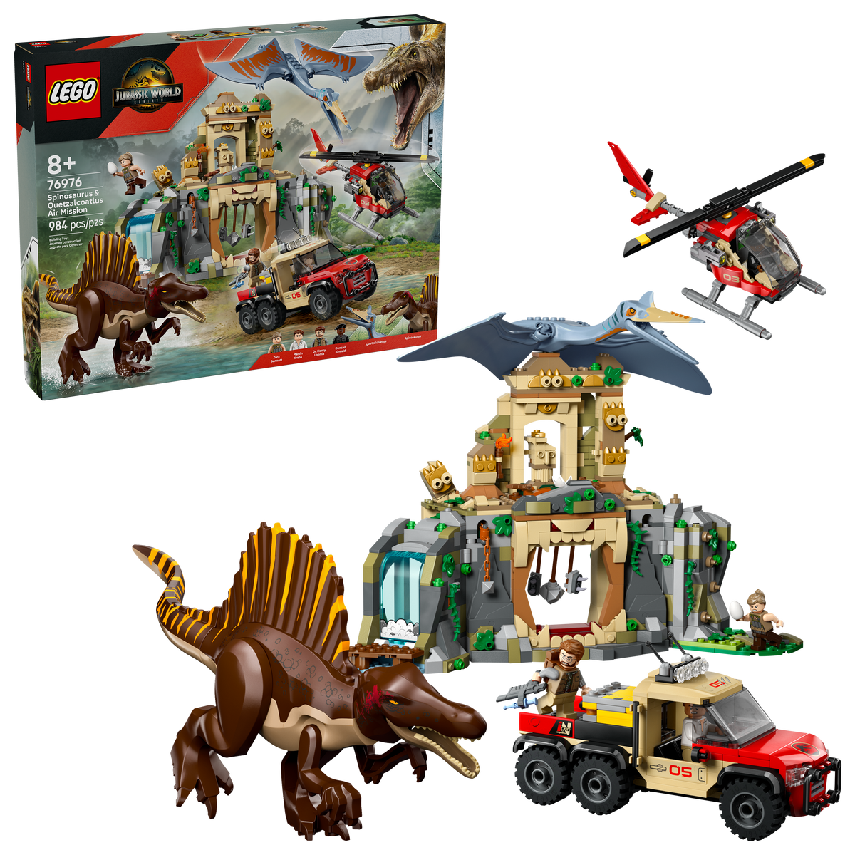 76976 Spinosaurus & Quetzalcoatlus Air Mission (Retired) LEGO Jurassic World product image 2, provided for visual reference