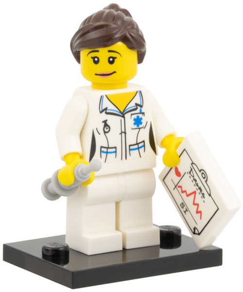Nurse - Series 1 Collectible Minifigure (col01-11) product image 2, provided for visual reference and product detail review