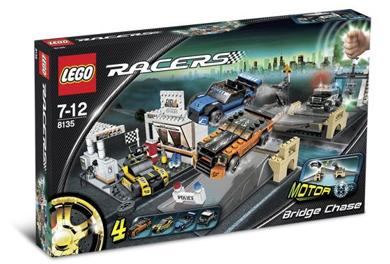 8135 Bridge Chase (Retired) LEGO Racers product image 1, provided for visual reference and product detail review