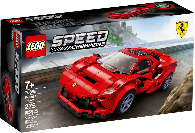 76895 Ferrari F8 Tributo (Retired) LEGO Speed Champions product image 1, provided for visual reference and product detail