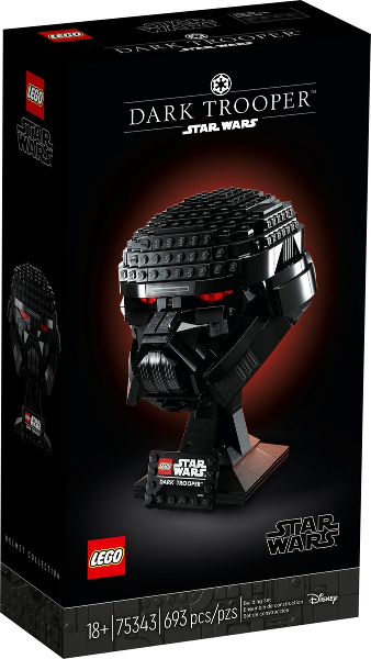 75343 Dark Trooper Helmet (Retired) LEGO Star Wars product image 1, provided for visual reference and product detail review