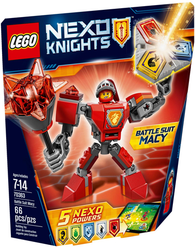 70363 Battle Suit Macy (Retired) LEGO Nexo Knights product image 1, provided for visual reference and product detail review