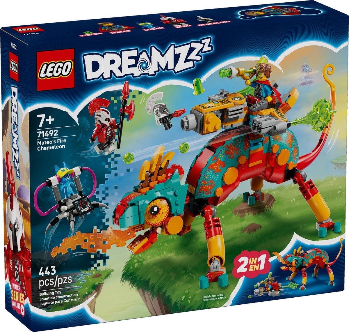 71492 Mateo's Fire Chameleon (Retired) LEGO Dreamzzz product image 1, provided for visual reference and product detail review
