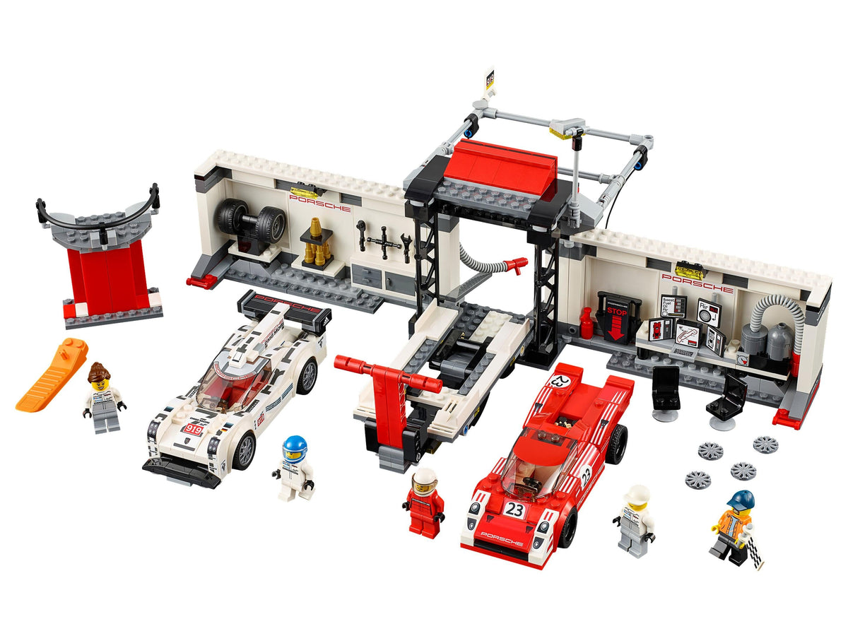 75876 Porsche 919 Hybrid and 917K Pit Lane (Retired) LEGO Speed Champions product image 2, provided for visual reference and