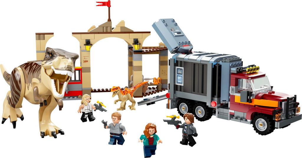 76948 T. rex & Atrociraptor Dinosaur Breakout (Retired) LEGO Jurassic World product image 2, provided for visual reference