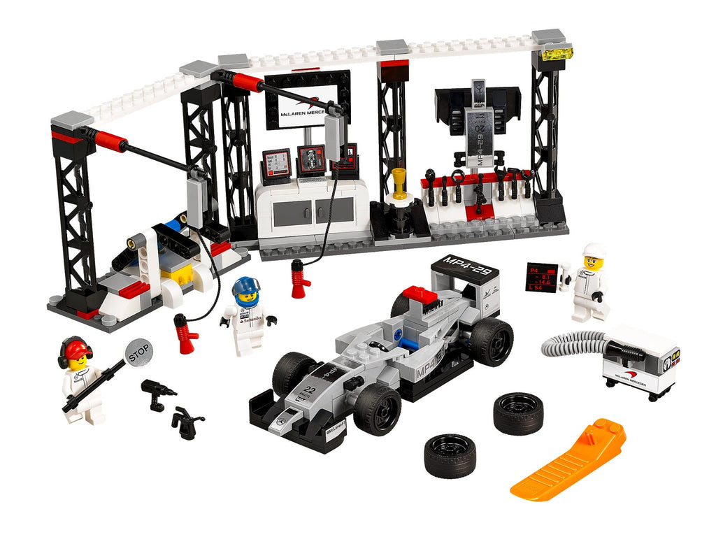 75911 McLaren Mercedes Pit Stop (Retired) LEGO Speed Champions product image 2, provided for visual reference and product