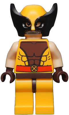 Wolverine - Bright Light Orange and Black Mask, Dark Brown Hands (sh0118)