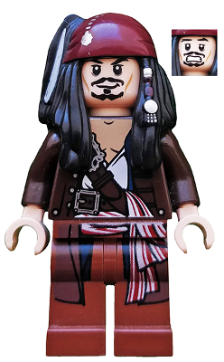 Captain Jack Sparrow - Dark Brown Jacket, Bandana (poc034) product image 1, provided for visual reference and product detail