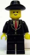 Patron - Black Suit with Two Buttons and Red Tie (twn019s) product image 1, provided for visual reference and product detail