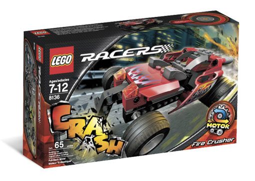 8136 Fire Crusher (Retired) LEGO Racers product image 1, provided for visual reference and product detail review